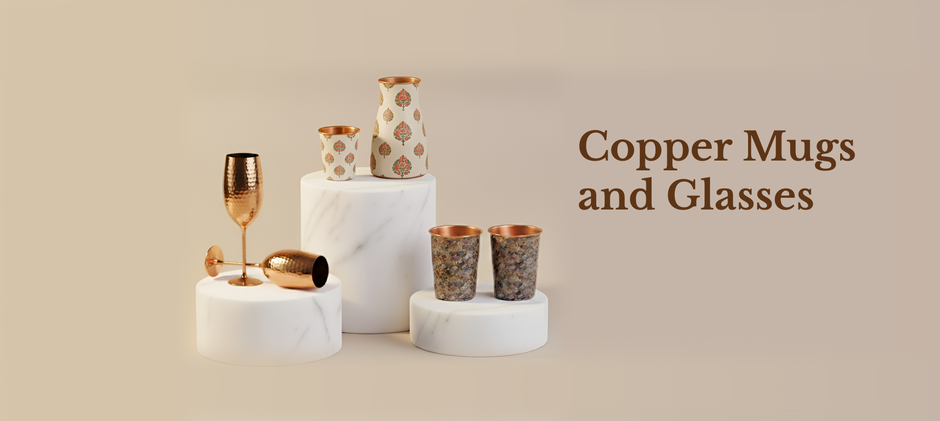 Copper Mugs and Glasses