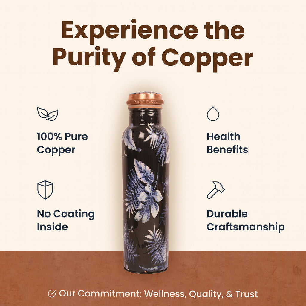 Pure Copper Handcrafted Water Bottle 32 OZ