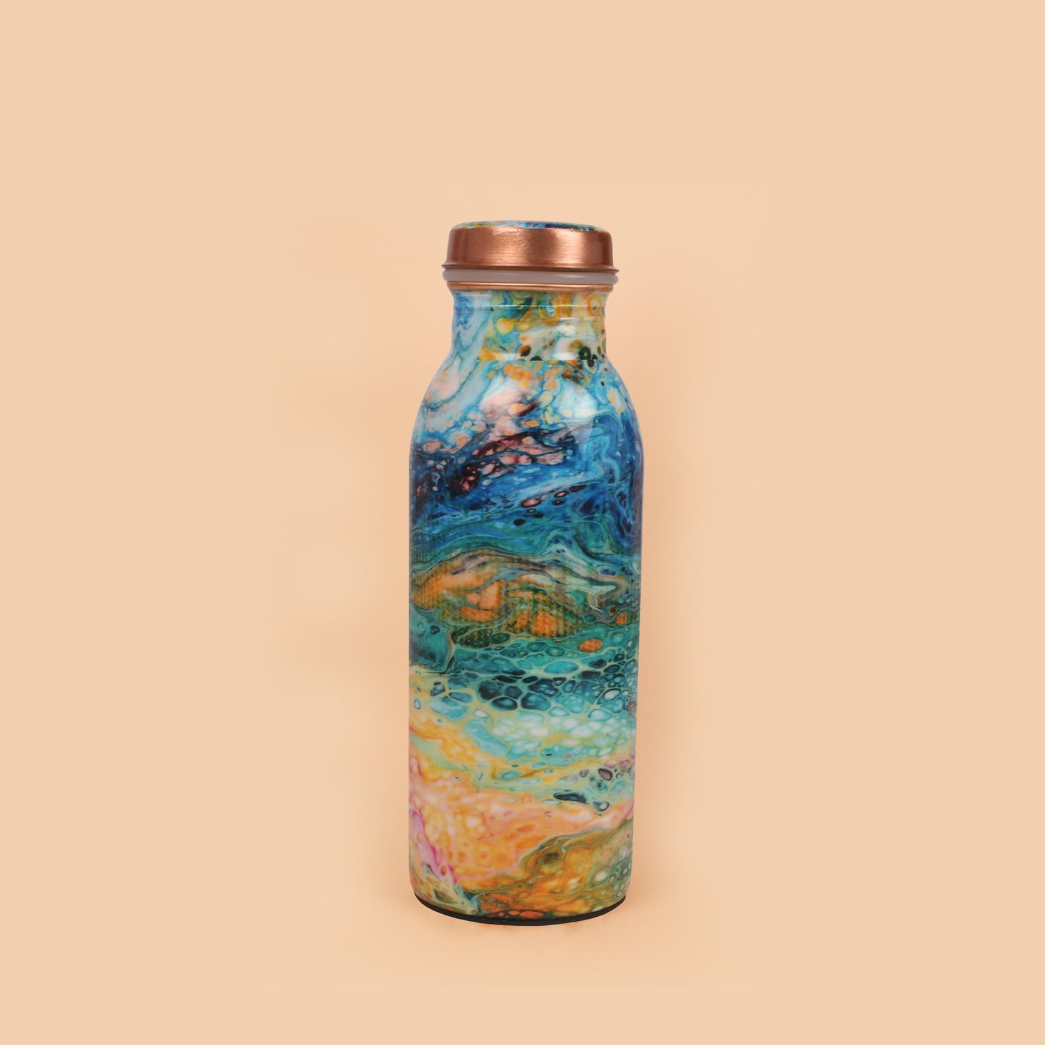 Pure Copper Handcrafted Water Bottle – 16 OZ Capacity