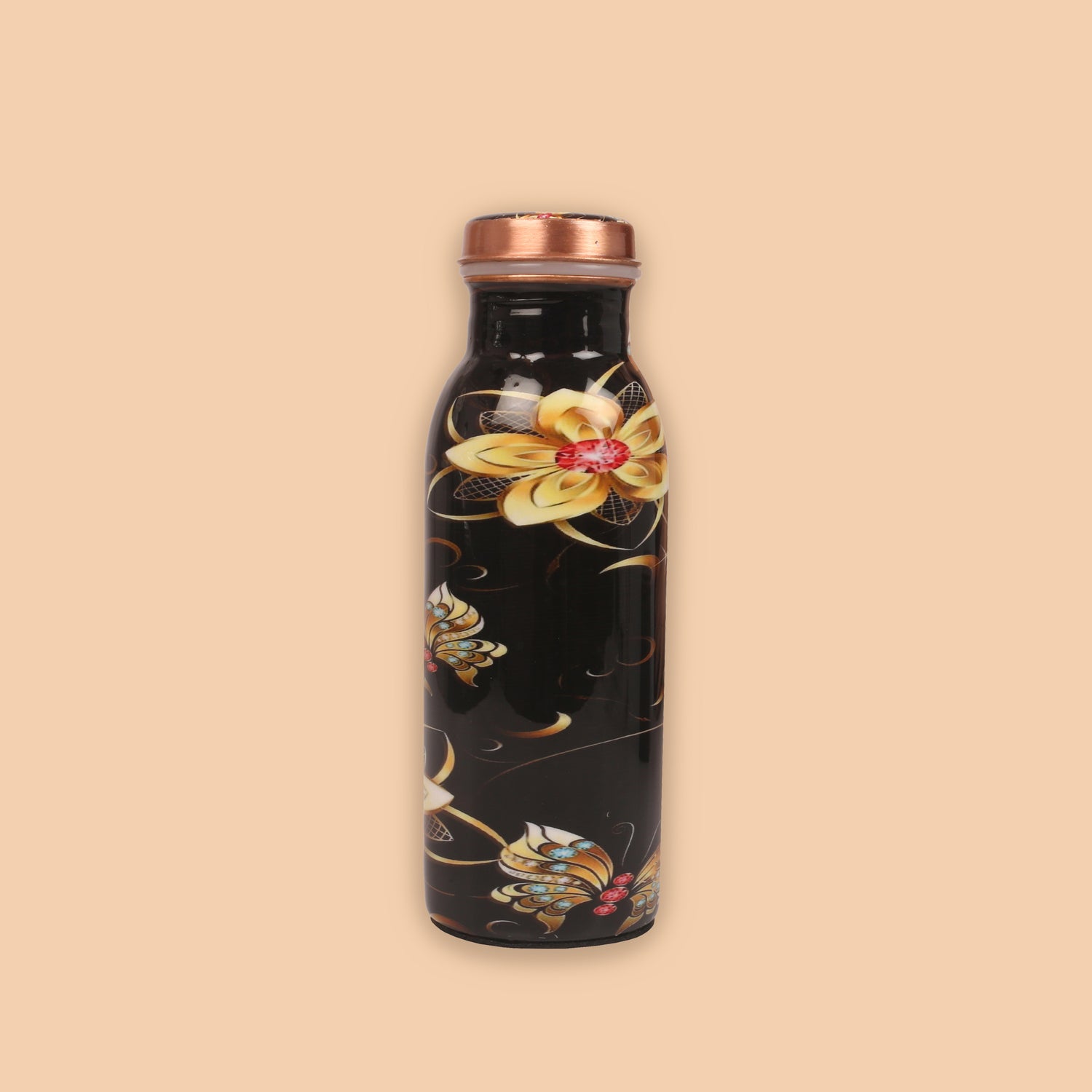 Pure Copper Handcrafted Water Bottle – 16 OZ Capacity