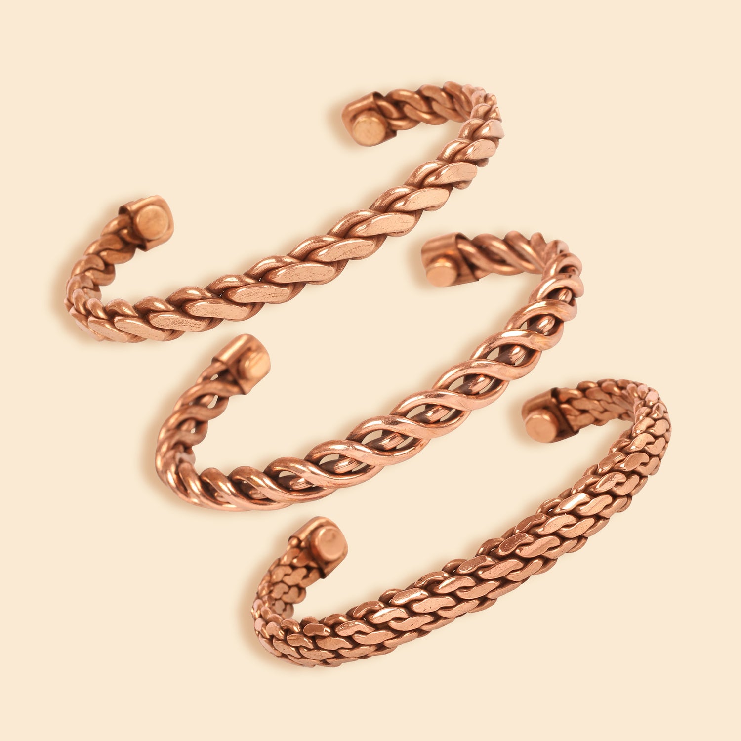 Tibetan Magnetic Copper Bracelet  | Set of 3